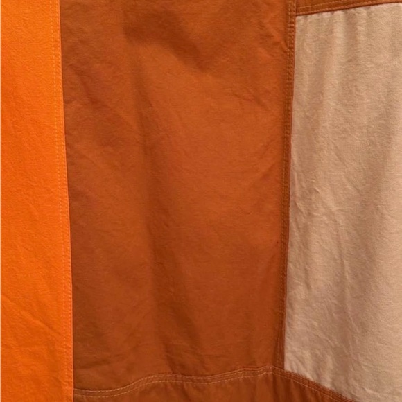 Orange and White Shower Curtain - Picture 3 of 3